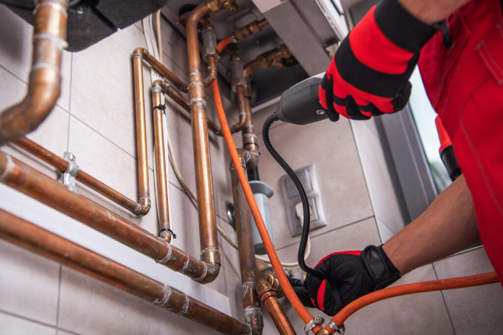 Gas leak fixing.